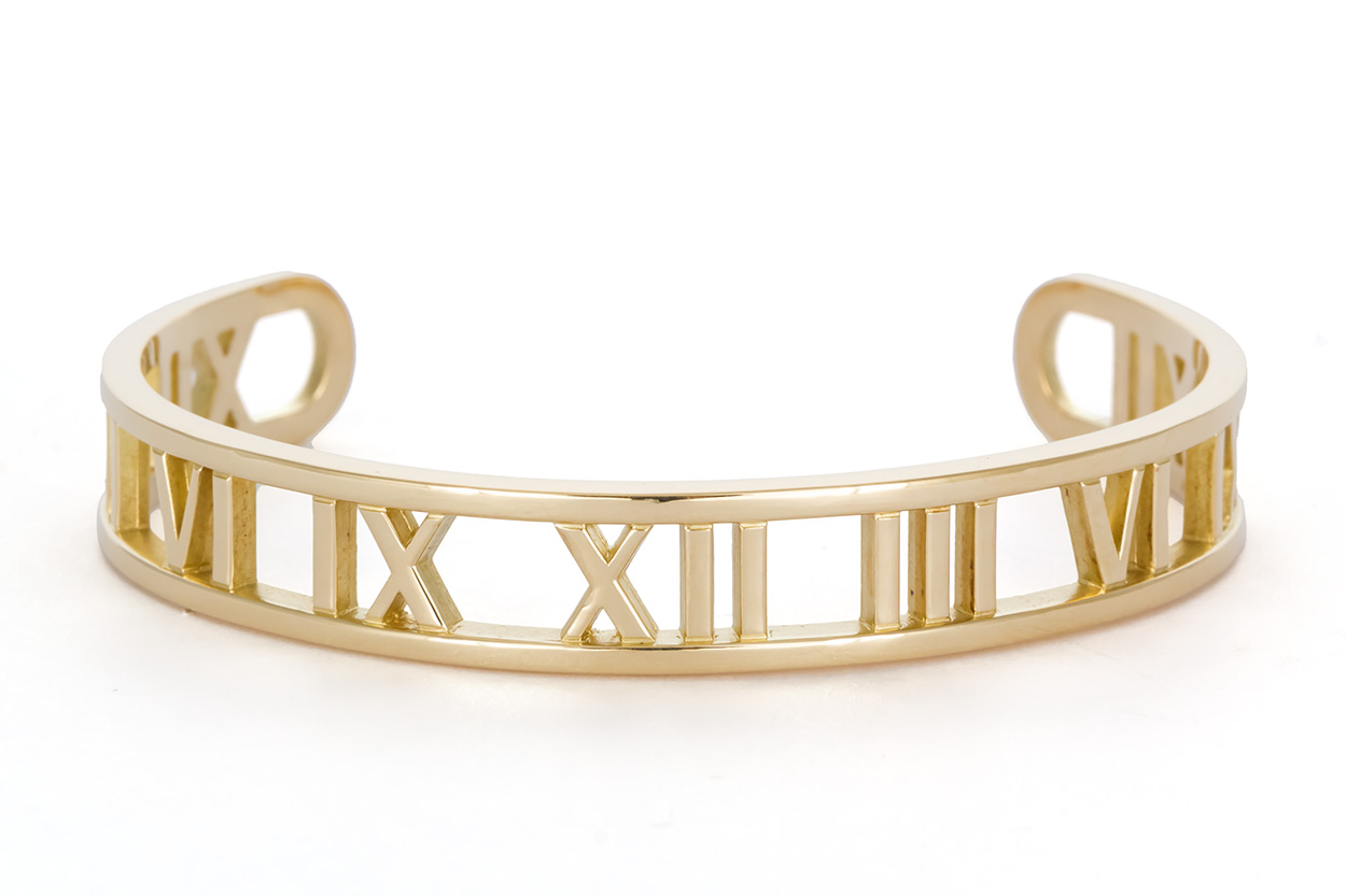 Tiffany & Co., Jewelry, Tiffany Roman Numeral Atlas Bangle 8 K Yellow  Gold