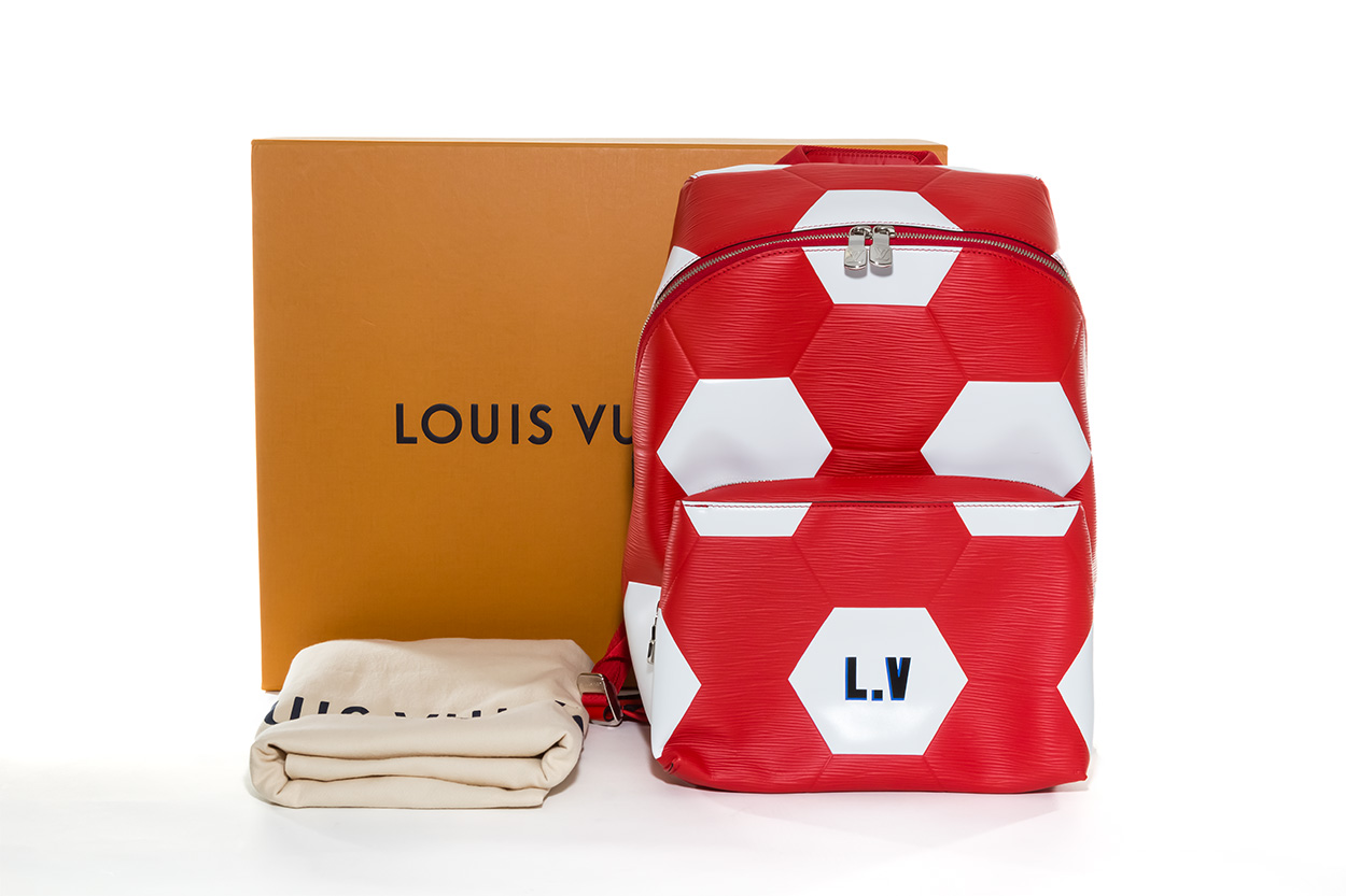 Vuitton Limited Edition FIFA World Cup Apollo Backpack Red Leather - Ideal Luxury