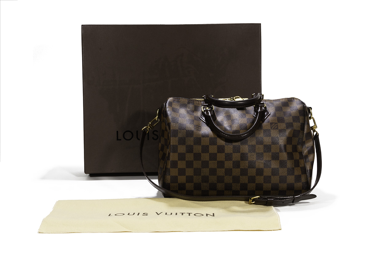AUTHENTIC Louis Vuitton Speedy 30 Bandouliere Damier Ebene PREOWNED (W –  Jj's Closet, LLC