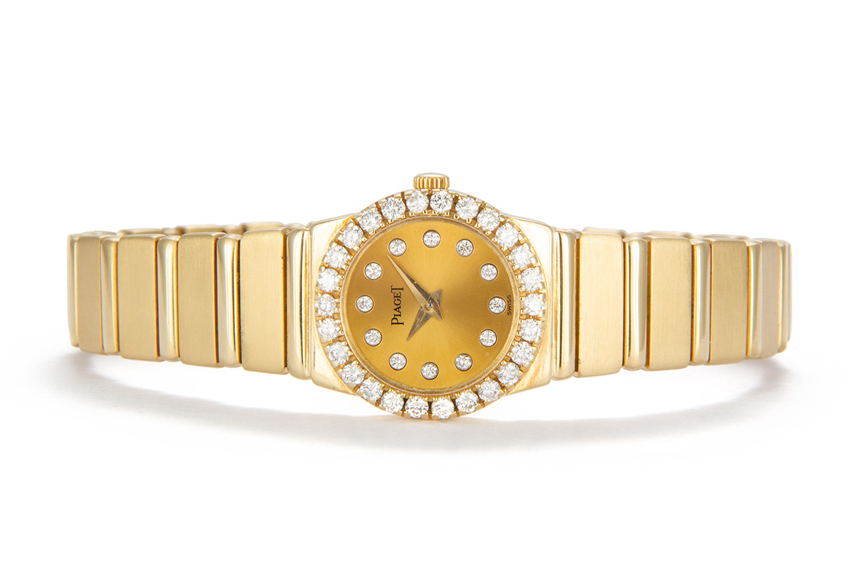 Piaget Polo 18k Yellow Gold Diamond Ladies Watch 8296 C