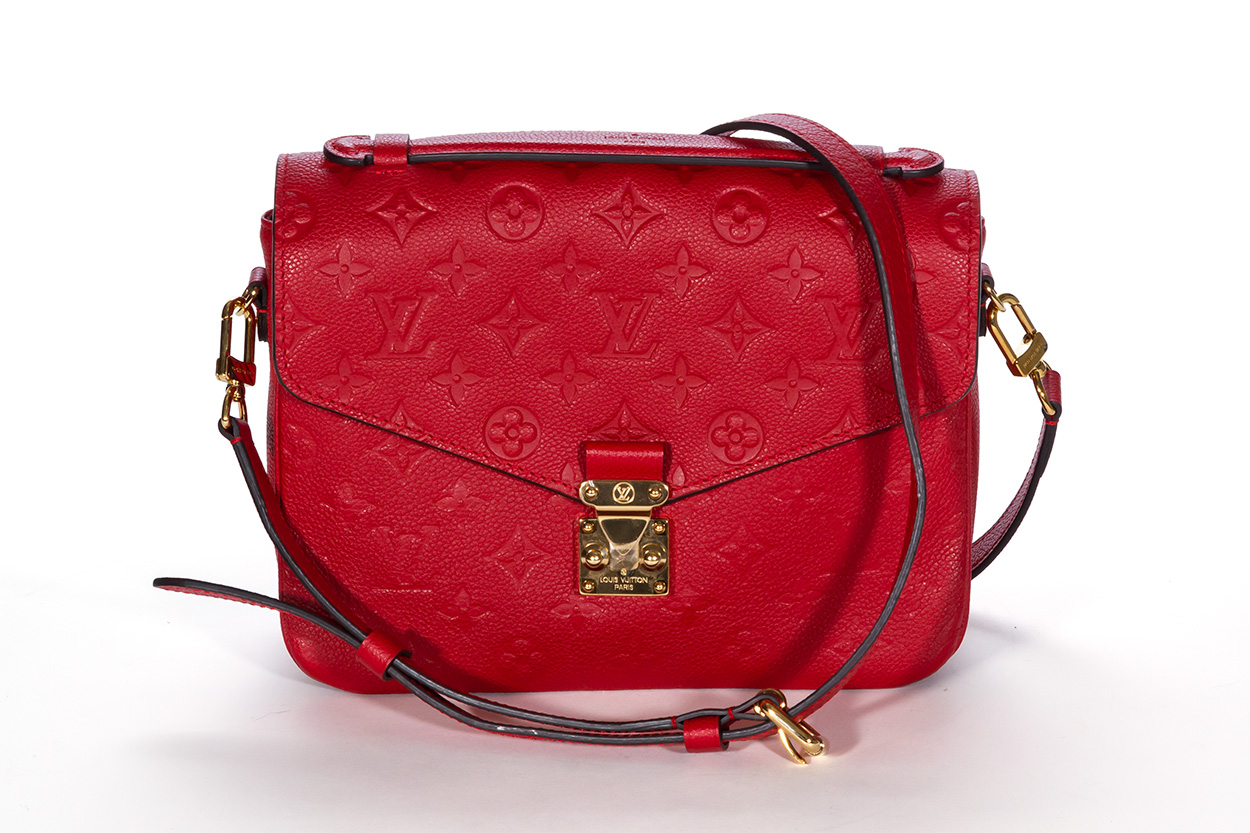 Louis Vuitton Pochette Métis Empreinte Cerise Red Leather Cross Body Bag -  Ideal Luxury