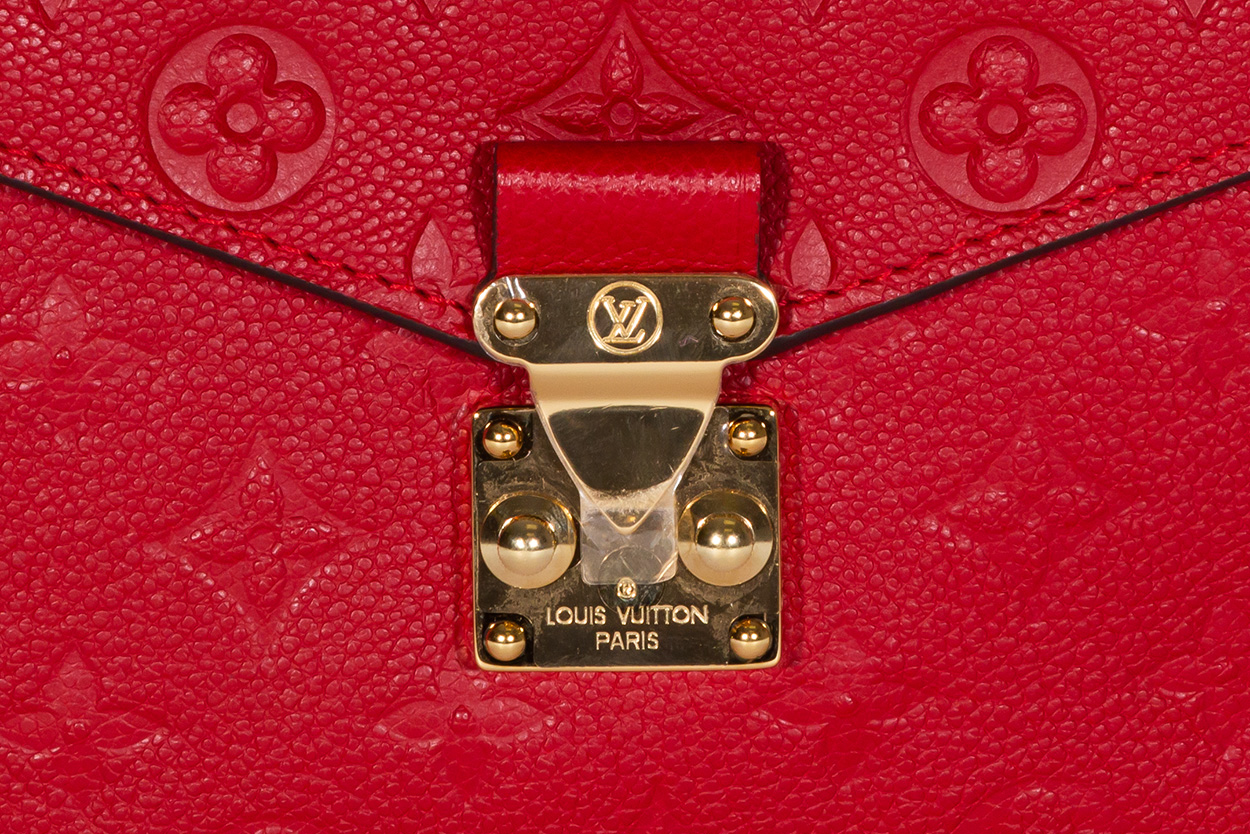 Louis Vuitton Pochette Métis Empreinte Cerise Red Leather Cross Body Bag M41488 | eBay