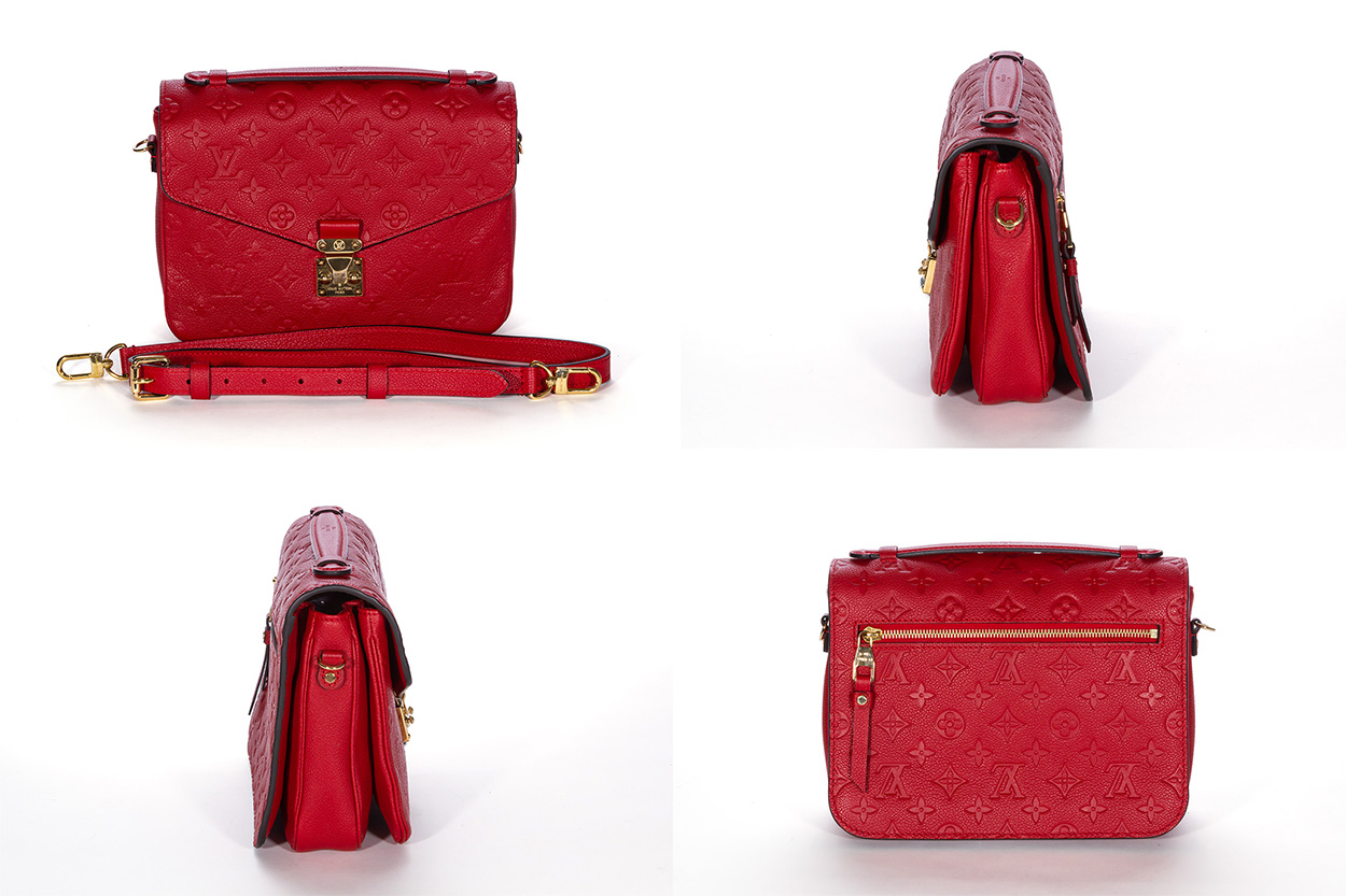 Louis Vuitton Pochette Métis Empreinte Cerise Red Leather Cross Body Bag M41488 | eBay