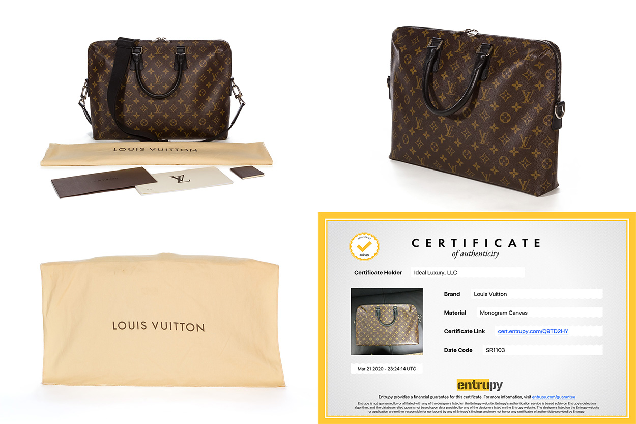 Louis Vuitton Porte-Documents Jour Bag Macassar Monogram Canvas at