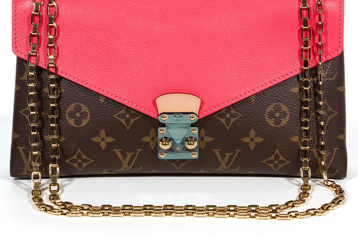 Louis Vuitton Pallas Chain Rose Litchi Monogram Canvas 2-way Shoulder Bag M50070 – Ideal Luxury