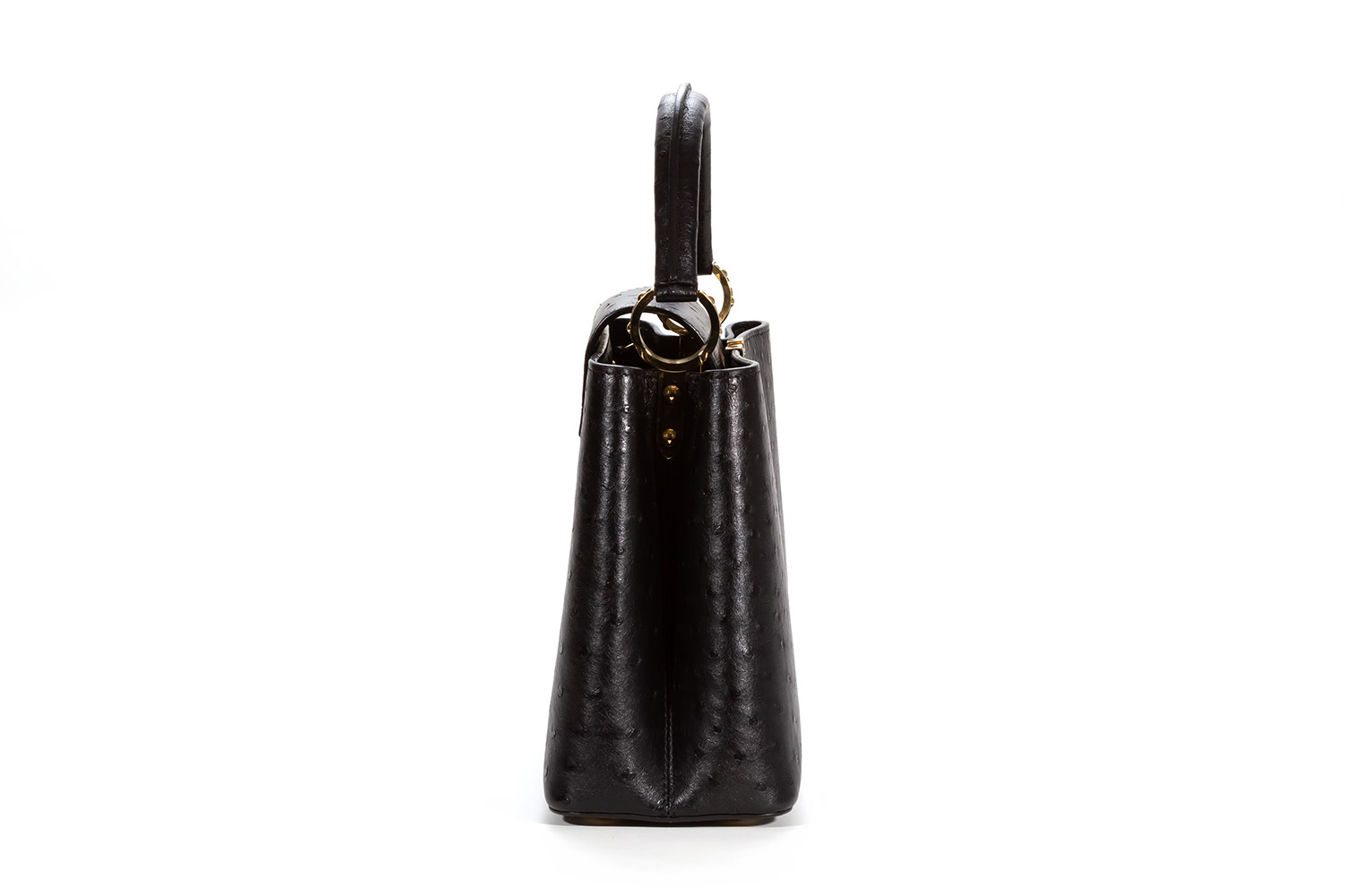 2017 Louis Vuitton Tan Ostrich Leather Capucines BB