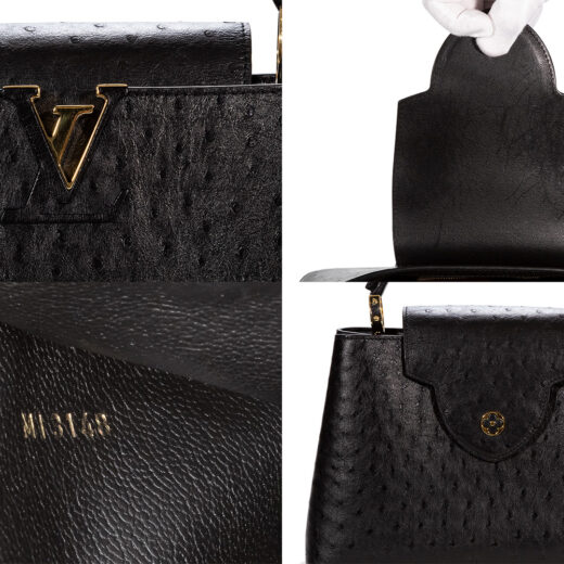Louis Vuitton Tan Ostrich Leather Capucines PM Bag Louis Vuitton