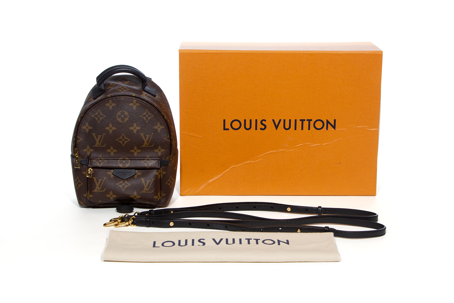 Authentic Louis Vuitton Palm Springs Mini Backpack Monogram Canvas M44873
