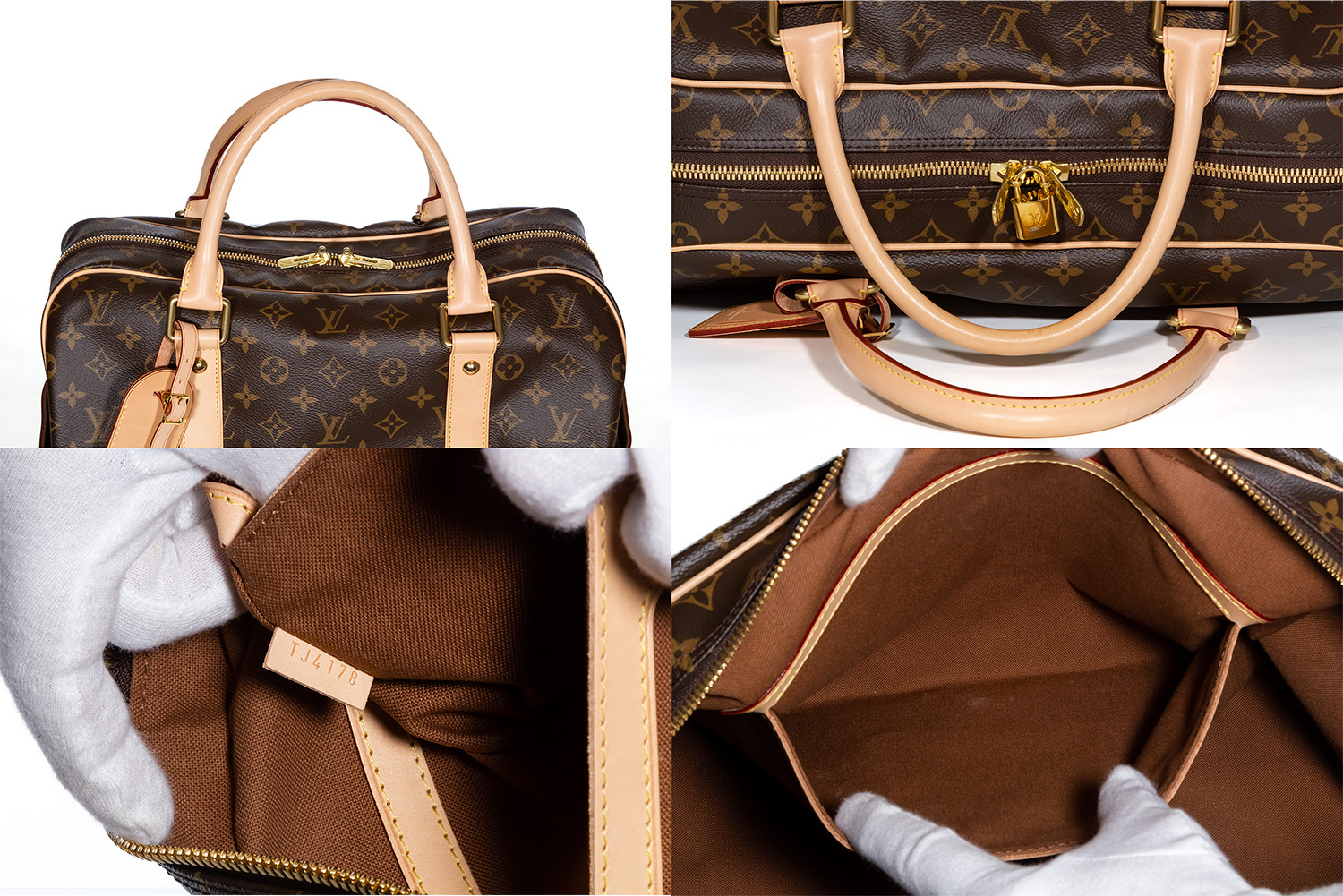 Louis Vuitton Carryall Duffle Monogram Canvas Boston Bag With Bandolier  Strap
