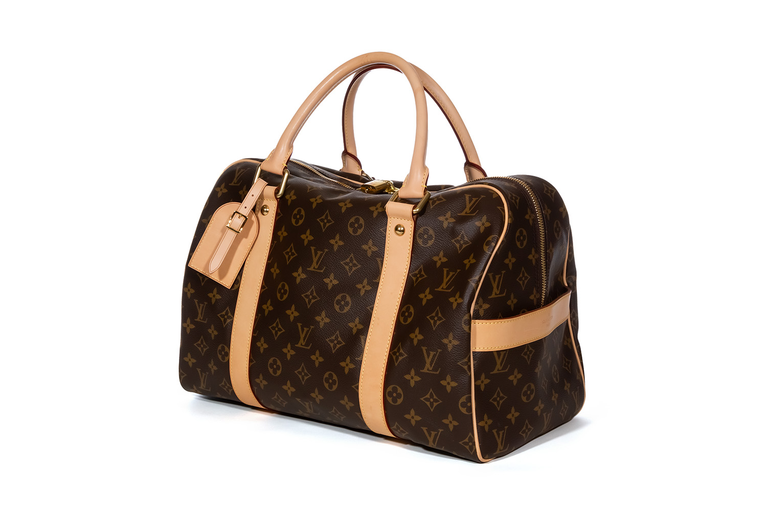 Louis Vuitton Carryall Duffle Monogram Canvas Boston Bag With Bandolier  Strap - Ideal Luxury
