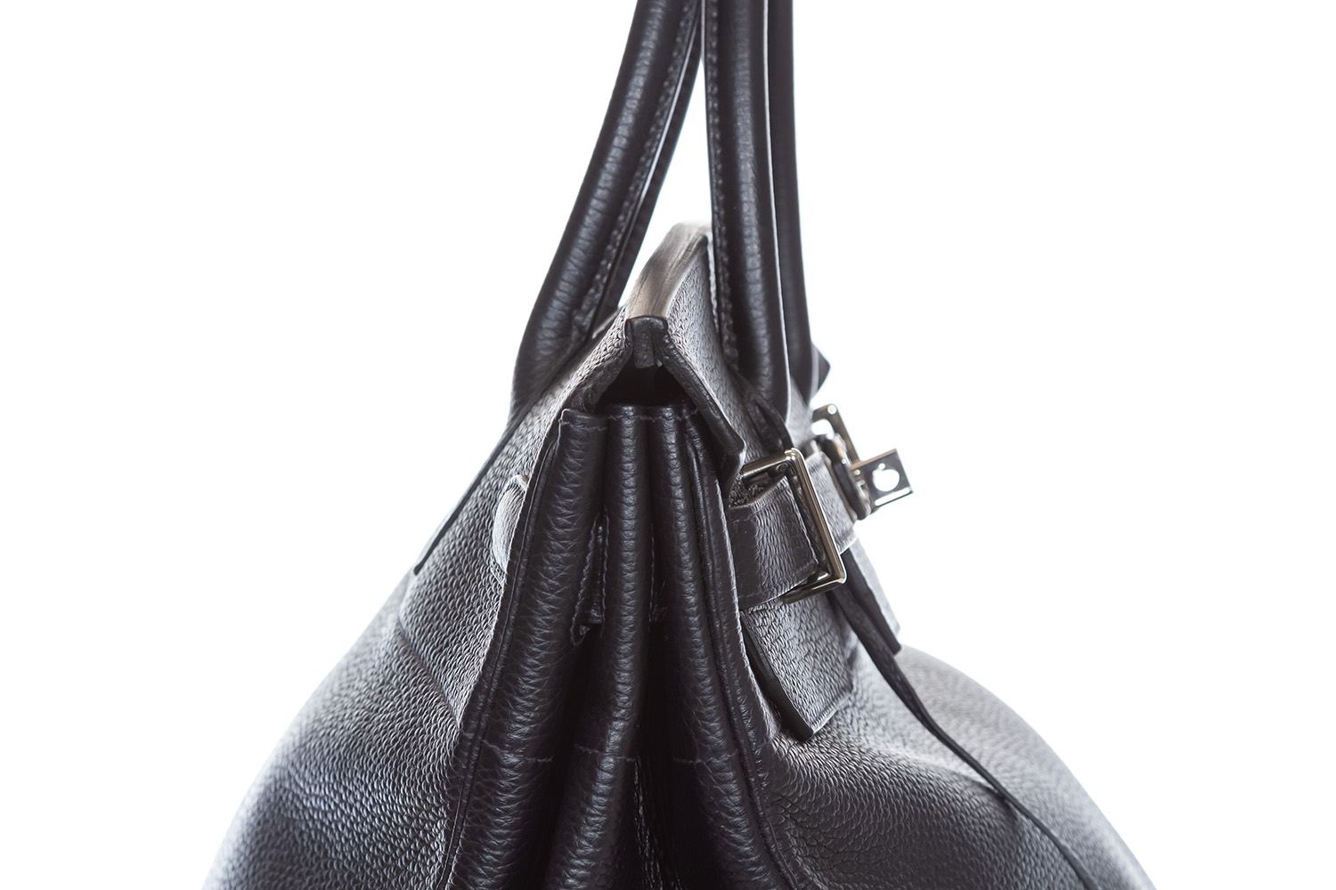 Hermes HAC 40 cm HAUT A COURROIES Bag □K Black Fjord Leather, Palladium  Hardware