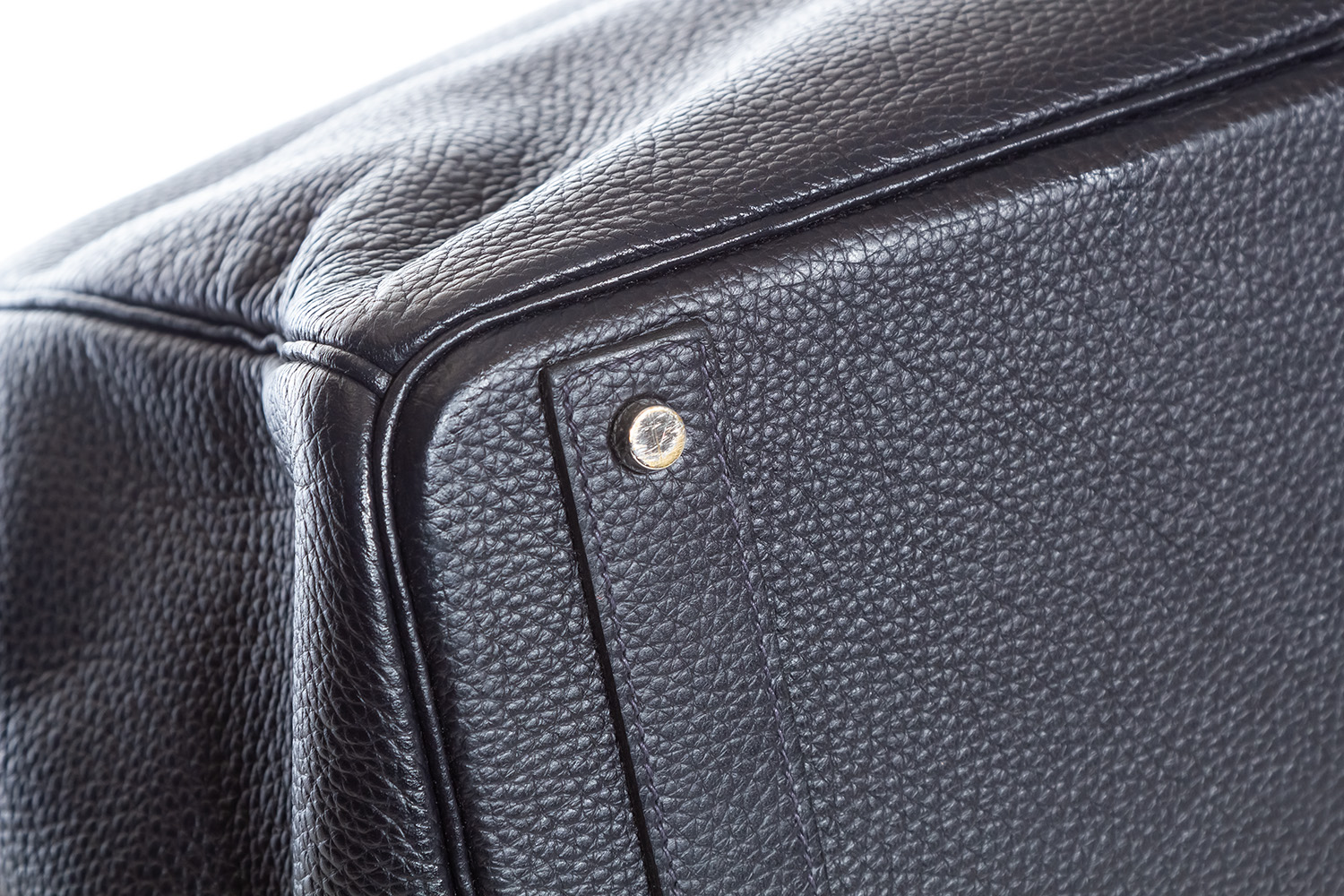 Hermes HAC Birkin 40 Handbag Black Clemence Leather Palladium Hardware
