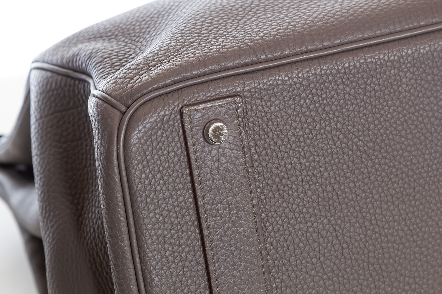 Birkin 40 leather handbag Hermès Grey in Leather - 34673708