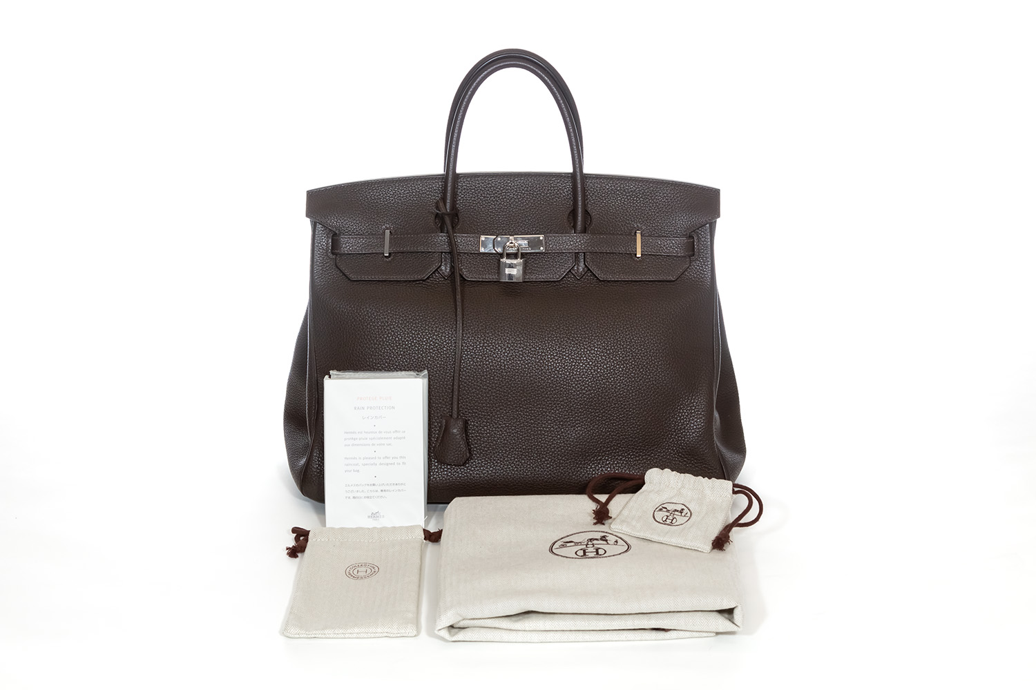 Hermès HERMES BIRKIN BAG 40 Dark brown Leather ref.238148 - Joli