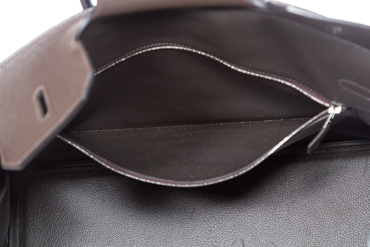 Hermes Birkin 40 Handbag Chocolate Brown Clemence Leather Palladium  Hardware - Ideal Luxury