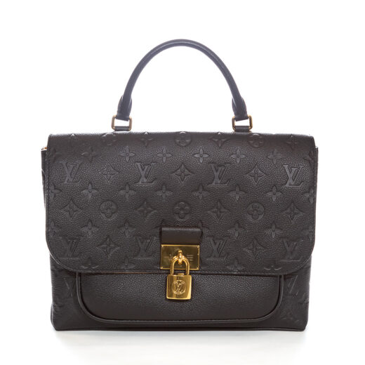 Louis Vuitton Marignan Black Monogram Empreinte Leather Handbag