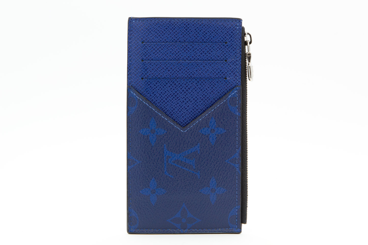 Louis Vuitton Coin Card Holder Monogram Pacific Taiga Blue in Taiga  Leather/Coated Canvas with Silver-tone - US