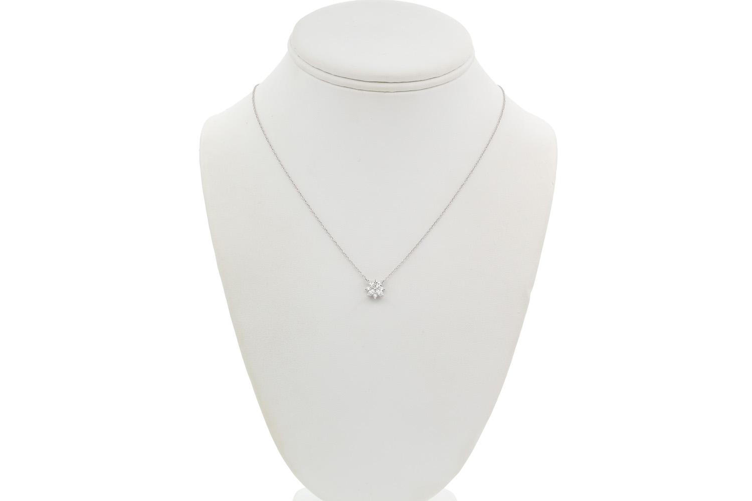 Tiffany & Co. Victoria Cluster Platinum & Diamond Pendant Necklace ...