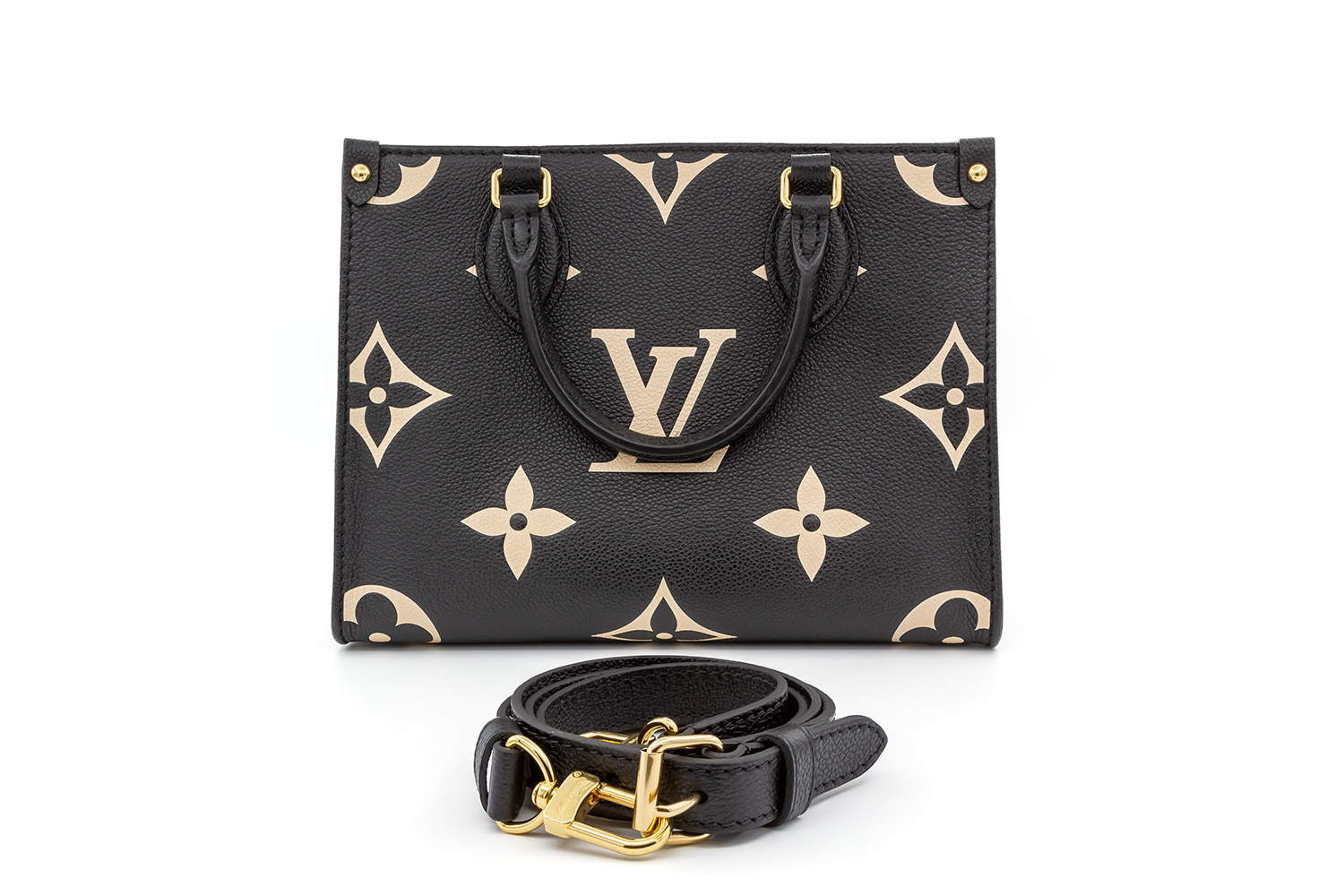 Louis Vuitton Vavin Monogram Empreinte Chain Shoulder Bag Black