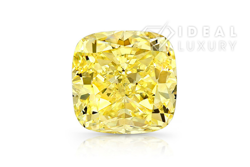 Large GIA Certified Natural Fancy Intense Yellow 4.21ct VS2